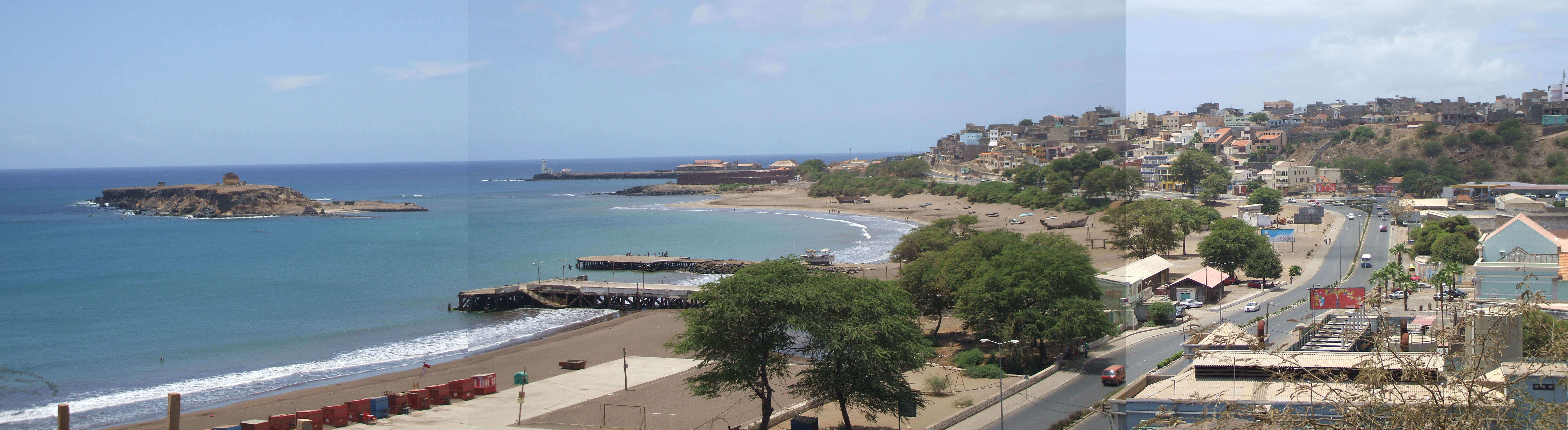 Praia, na wyspie Santiago widok podróży