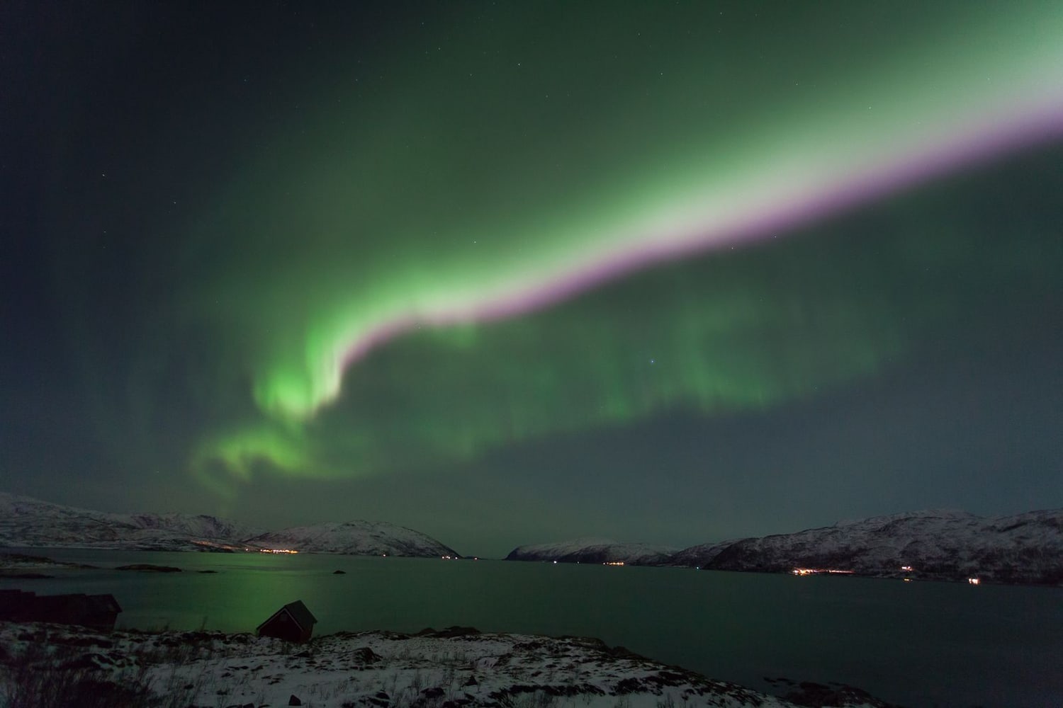 飞向特罗姆瑟:北极圈的夜 Route Bild